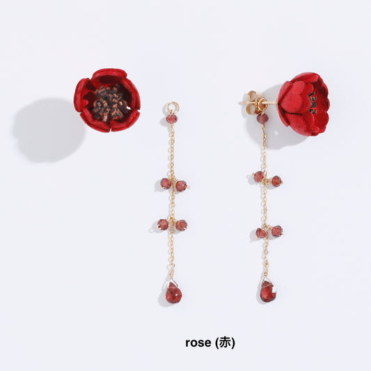 AKANE ピアス/イヤリング ガーネット/2Colors