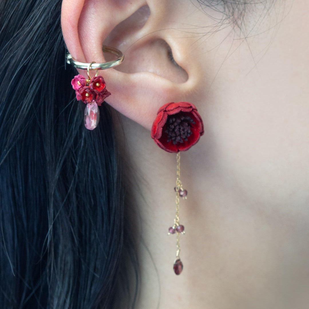 AKANE Earrings/Garnet/2Colors