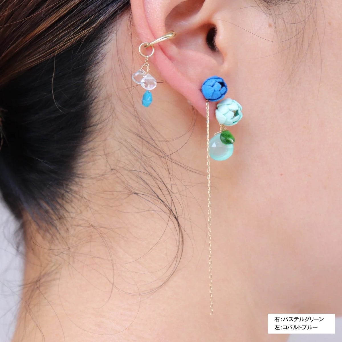 Tsubomi ピアス 花のみ/8Colors