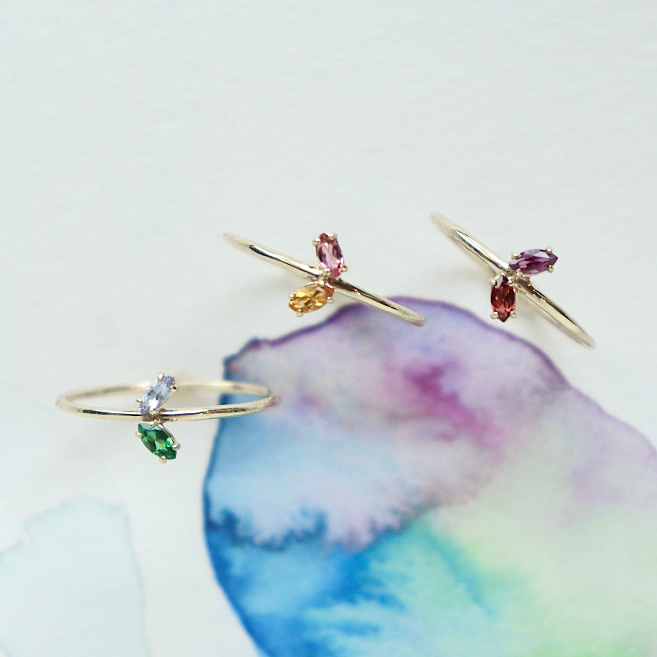 HA Ring フタツブUD/Rhodolite Garnet , Garnet