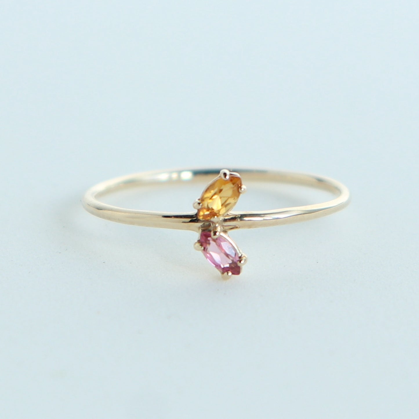 HA Ring フタツブUD/Pink Tourmaline , Ctrine