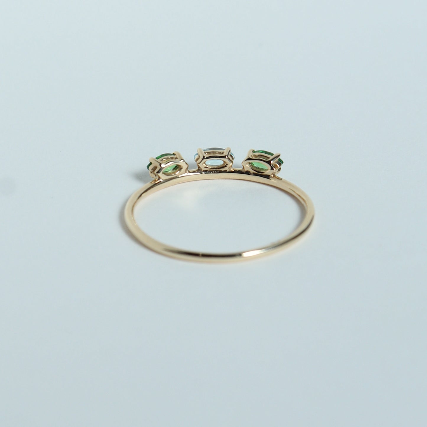 HA Ring サンツブタイラ/Green Garnet , Blue Topaz