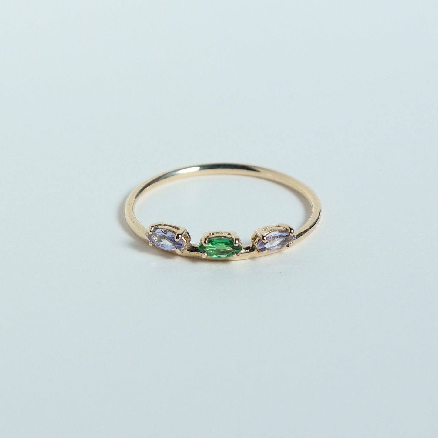 HA Ring サンツブタイラ/Green Garnet , Tanzanite