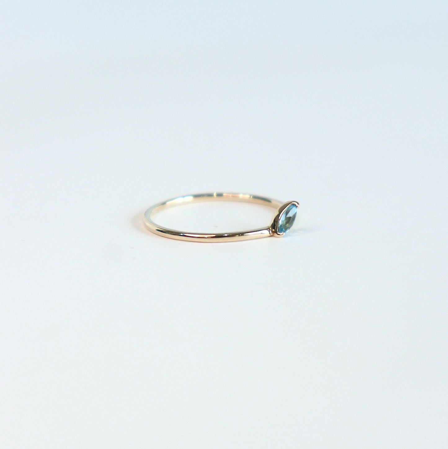 HA Ring Hitotsubu /Blue Topaz