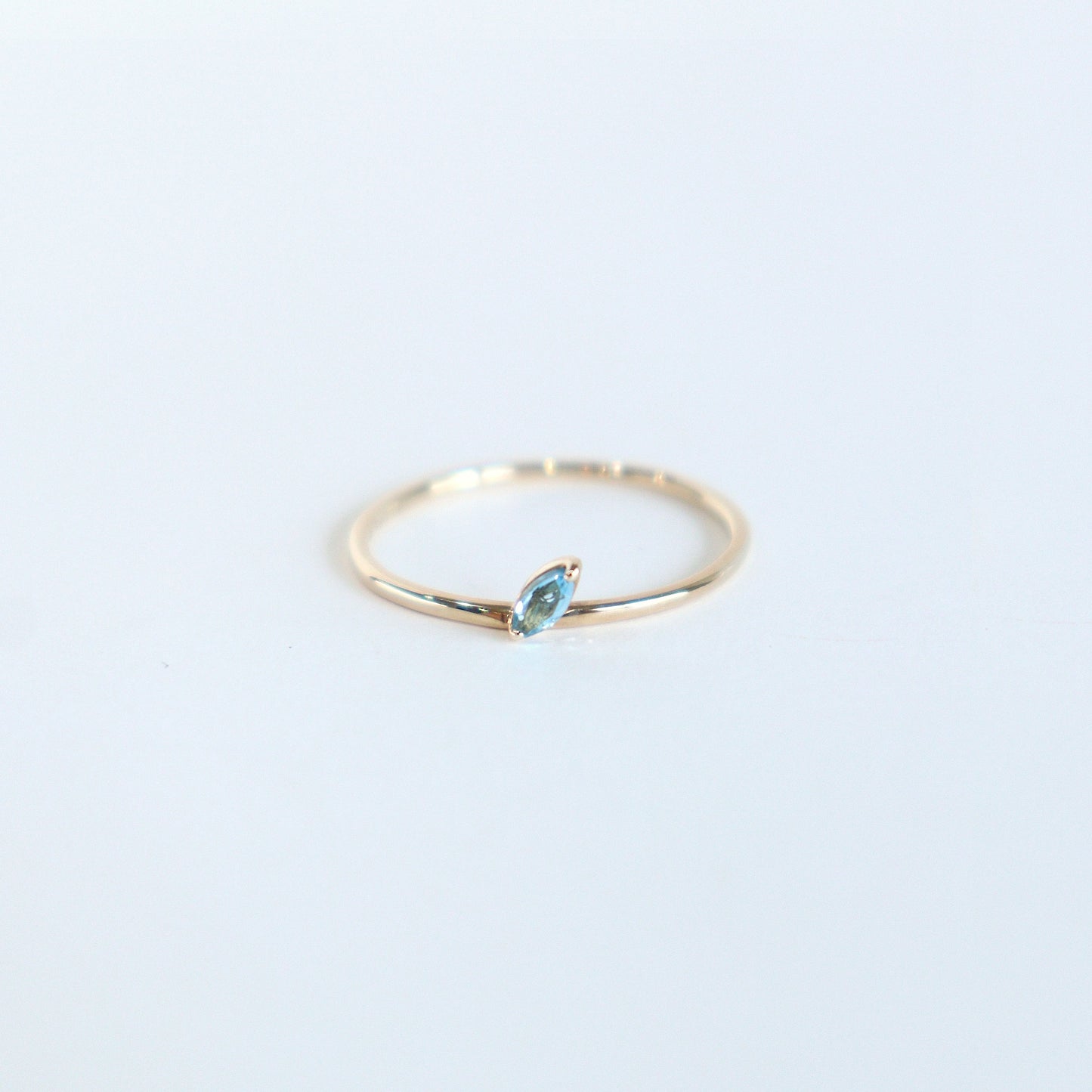 HA Ring Hitotsubu /Blue Topaz