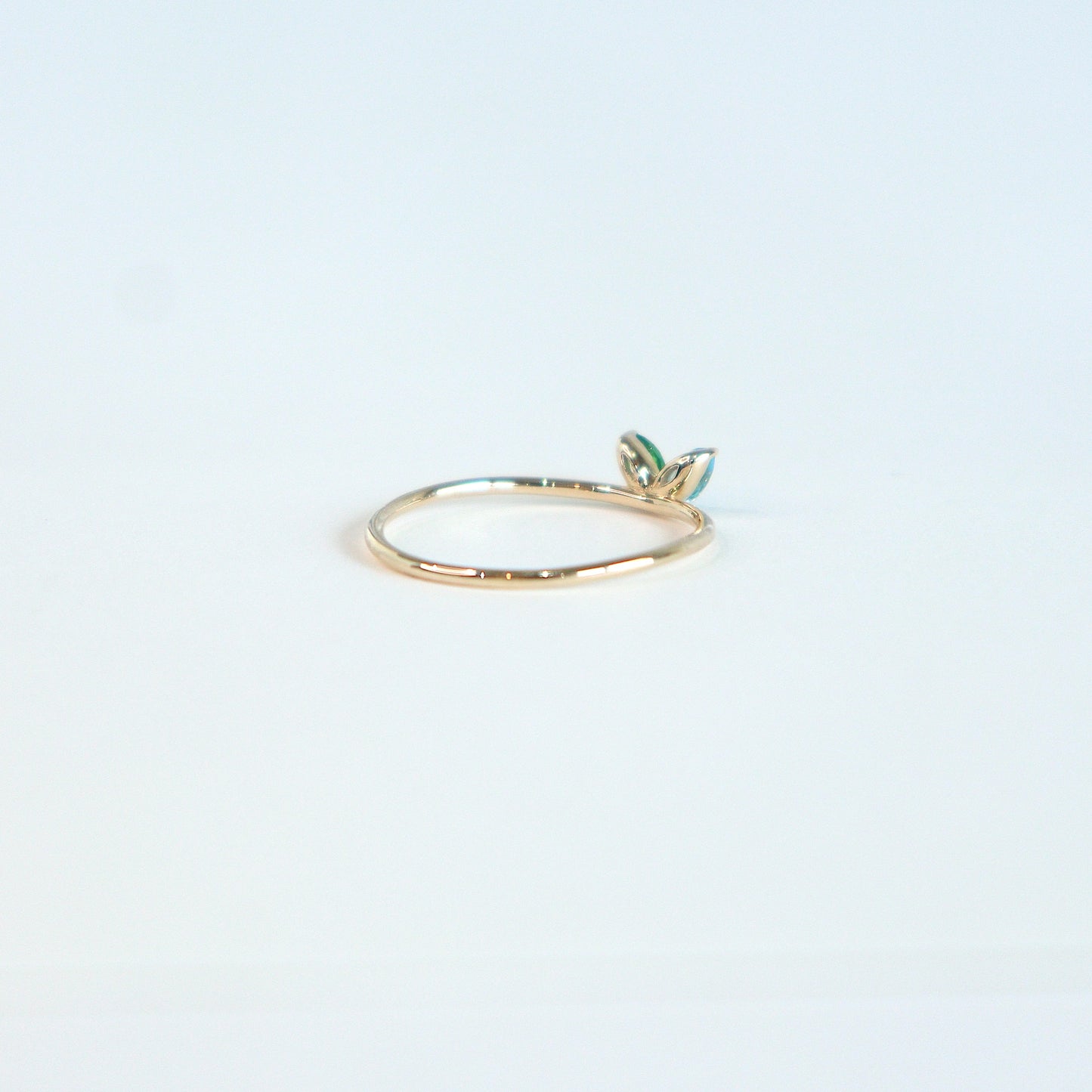 HA Ring フタツブLR n/Blue Topaz , Green Garnet