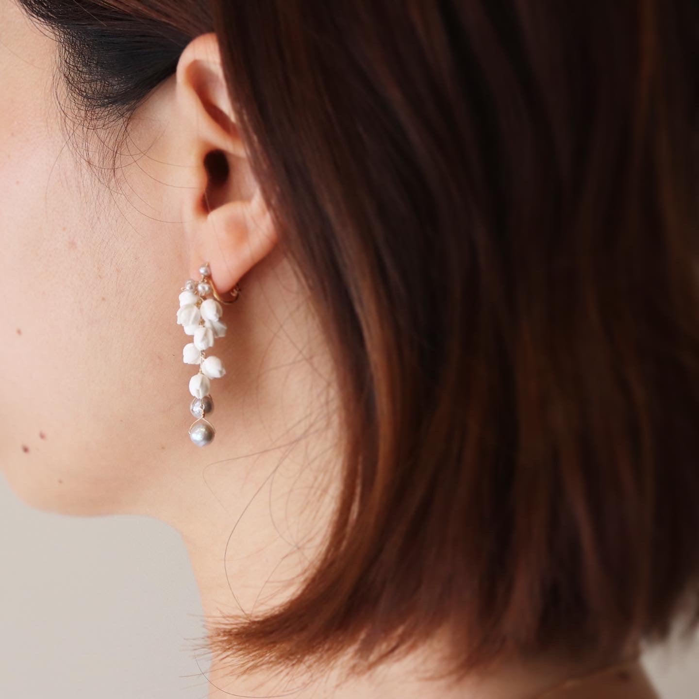 Snow Drop Fusa Earrings