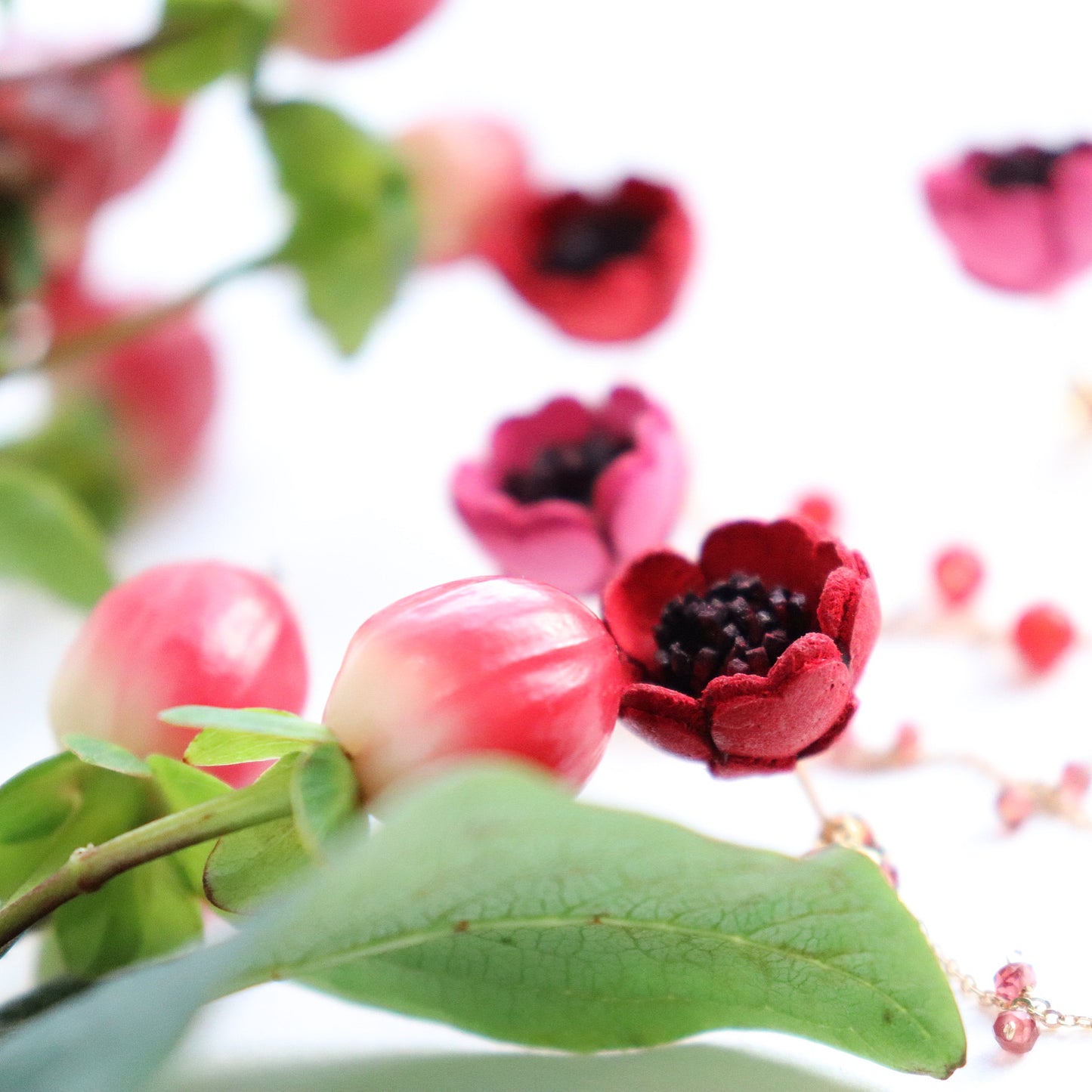 AKANE ピアス/イヤリング ガーネット/2Colors