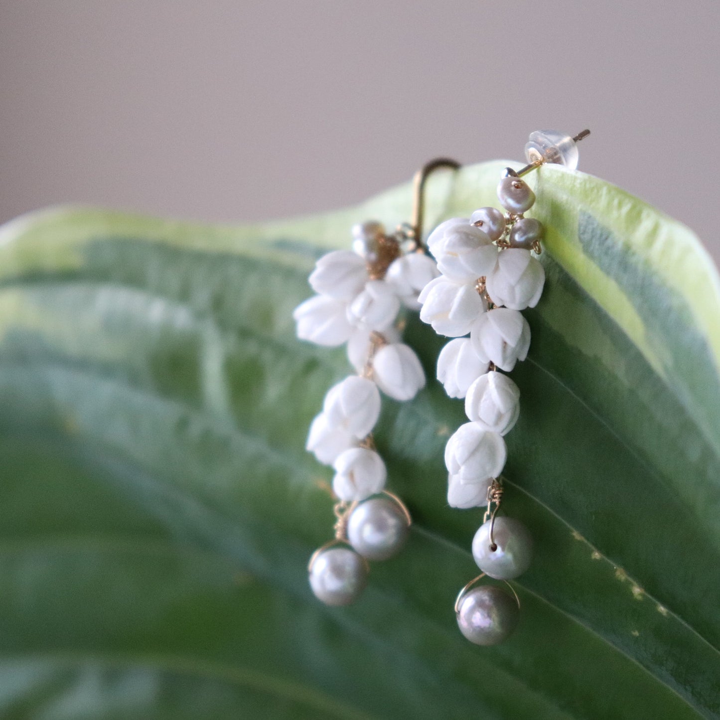 Snow Drop Fusa Earrings