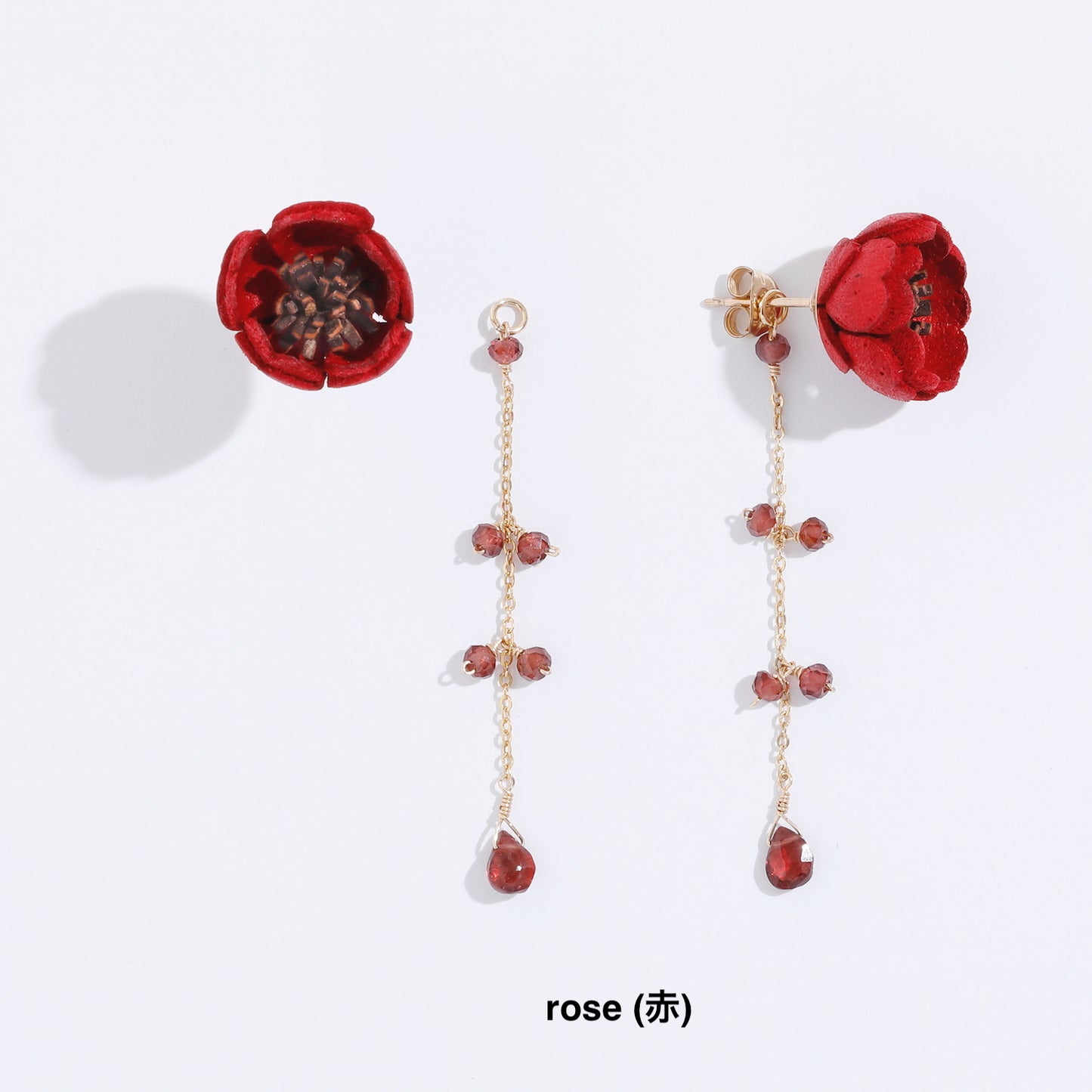 AKANE ピアス/イヤリング ガーネット/2Colors