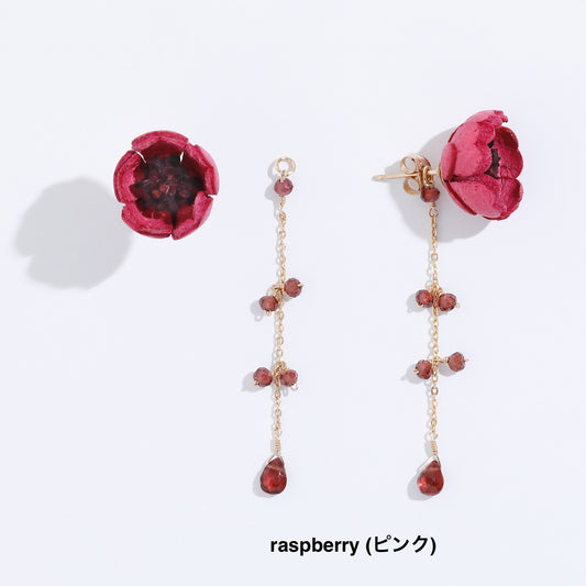 AKANE ピアス/イヤリング ガーネット/2Colors